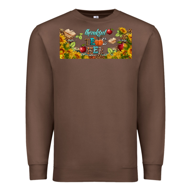 Thankful Teacher Fall Libbey Glass Premium Sweatshirt by BundleAndBundleShop | Teevron