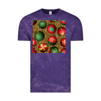 Cloud Purple christmas ornaments and leopard seamless pattern Vintage Tee - BundleAndBundleShop