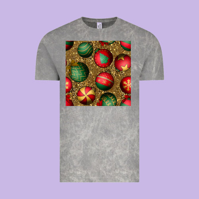 Christmas Ornaments And Leopard Seamless Pattern Vintage Tee Designed By Bundleandbundleshop