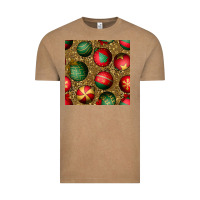 Vintage Coffee christmas ornaments and leopard seamless pattern Vintage Tee - BundleAndBundleShop