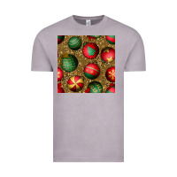 Vintage Zinc christmas ornaments and leopard seamless pattern Vintage Tee - BundleAndBundleShop
