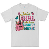 Dove Grey just a girl who loves country music Premium Tee - texasbilliewilder