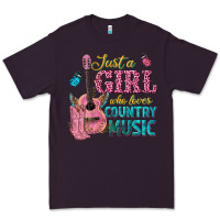 Plum just a girl who loves country music Premium Tee - texasbilliewilder