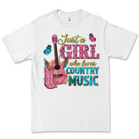 White just a girl who loves country music Premium Tee - texasbilliewilder