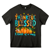 Asphalt Thankful blessed and kind of a mess Heavy Core Tee - RanaPortraitStore