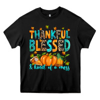 Black Thankful blessed and kind of a mess Heavy Core Tee - RanaPortraitStore