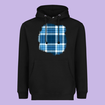 Winter Tartan Patch Heavyweight Hoodie Designed By Bundleandbundleshop