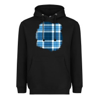 Black Winter Tartan Patch Heavyweight Hoodie - BundleAndBundleShop