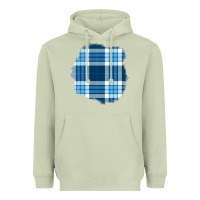 Matcha Winter Tartan Patch Heavyweight Hoodie - BundleAndBundleShop