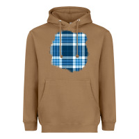 Toasted Coconut Winter Tartan Patch Heavyweight Hoodie - BundleAndBundleShop