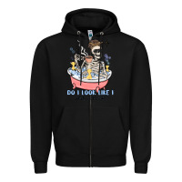 Black do i look like i give a duck Zipper Hoodie - MaliasSmallBusiness