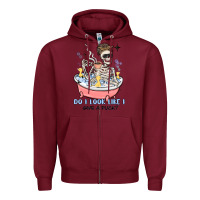 Burgundy do i look like i give a duck Zipper Hoodie - MaliasSmallBusiness