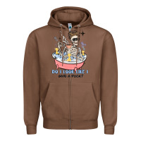 Chestnut do i look like i give a duck Zipper Hoodie - MaliasSmallBusiness