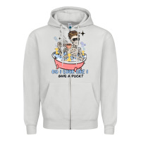 Dove Grey do i look like i give a duck Zipper Hoodie - MaliasSmallBusiness