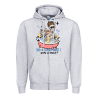 Heather Grey do i look like i give a duck Zipper Hoodie - MaliasSmallBusiness
