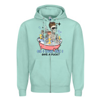 Seafoam do i look like i give a duck Zipper Hoodie - MaliasSmallBusiness