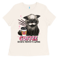 Bone coffee because murder is wrong grumpy cat Ladies Tee - JahusDesignShop