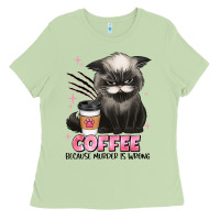 Matcha coffee because murder is wrong grumpy cat Ladies Tee - JahusDesignShop