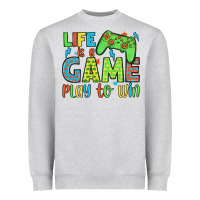 Heather Grey life is a game play to win Heavyweight Sweatshirt - JahusDesignShop