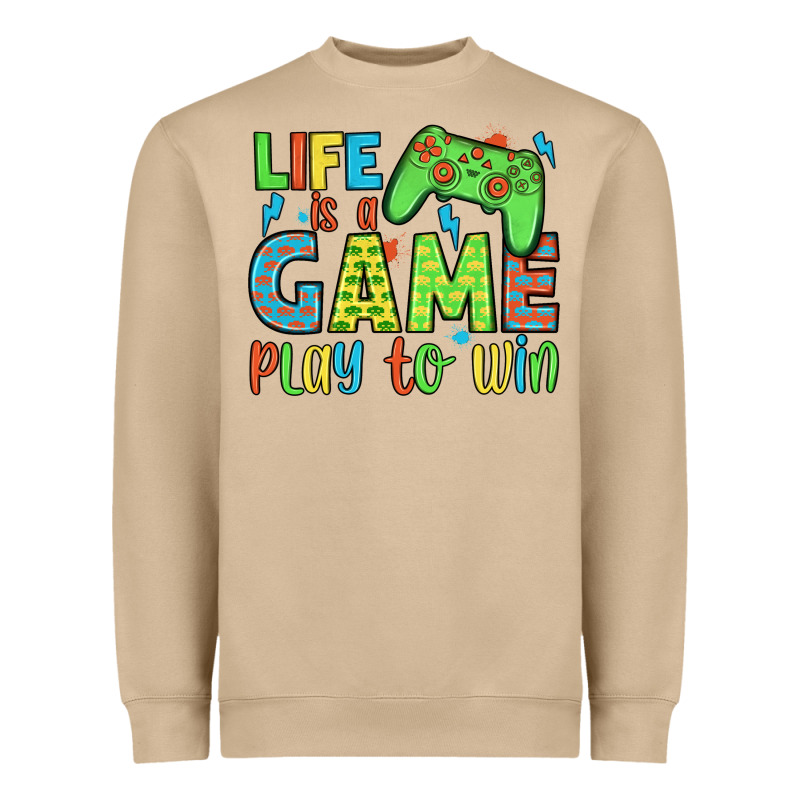 Life Is A Game Play To Win Heavyweight Sweatshirt by JahusDesignShop | Teevron