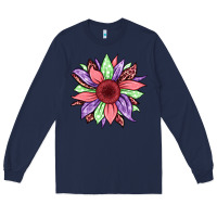 Navy easter spring sunflower Long Sleeve Tee - Jasminsmagicworld