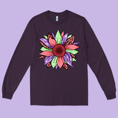 Easter Spring Sunflower Long Sleeve Tee Designed By Jasminsmagicworld