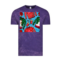 Cloud Purple christmas clothes seamless pattern Vintage Tee - BundleAndBundleShop