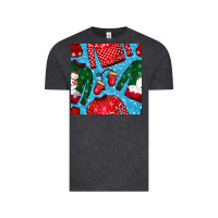 Vintage Black christmas clothes seamless pattern Vintage Tee - BundleAndBundleShop