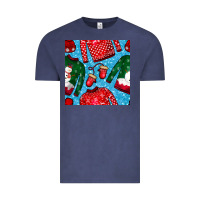 Vintage Denim christmas clothes seamless pattern Vintage Tee - BundleAndBundleShop