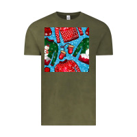 Vintage Olive christmas clothes seamless pattern Vintage Tee - BundleAndBundleShop
