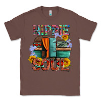 Chestnut hippie soul with caravan and flowers Classic Tee - Artiststas