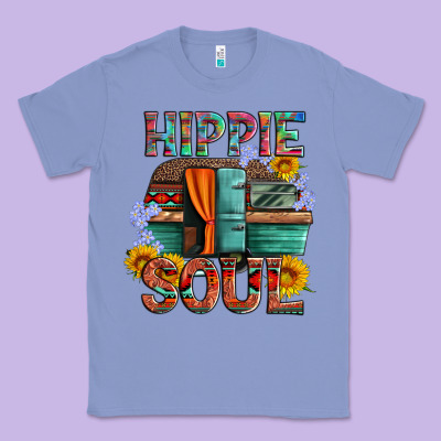 Hippie Soul With Caravan And Flowers Classic Tee Designed By Artiststas