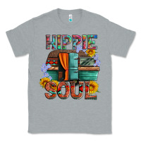 Heather Grey hippie soul with caravan and flowers Classic Tee - Artiststas