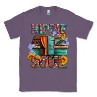 Lavender hippie soul with caravan and flowers Classic Tee - Artiststas
