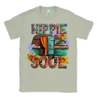 Matcha hippie soul with caravan and flowers Classic Tee - Artiststas