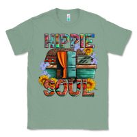 Sage hippie soul with caravan and flowers Classic Tee - Artiststas