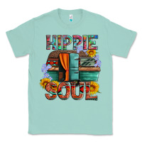 Seafoam hippie soul with caravan and flowers Classic Tee - Artiststas