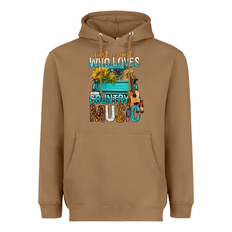 Just A Girl Who Loves Country Music Heavyweight Hoodie by BundleAndBundleShop | Teevron