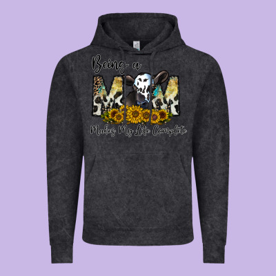 Being A Mom Makes My Life Complate Vintage Hoodie Designed By Cowhidedigitalart