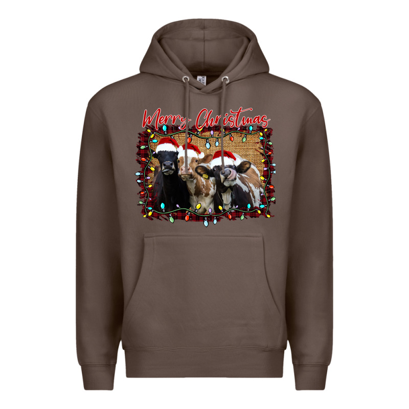 Merry Christmas Cows Premium Hoodie by Bettercallsaul | Teevron