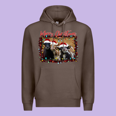 Merry Christmas Cows Premium Hoodie Designed By Bettercallsaul