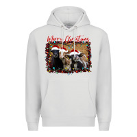 Dove Grey Merry Christmas Cows Premium Hoodie - Bettercallsaul