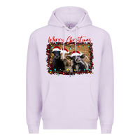 Lilac Merry Christmas Cows Premium Hoodie - Bettercallsaul