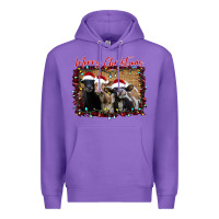 Purple Merry Christmas Cows Premium Hoodie - Bettercallsaul