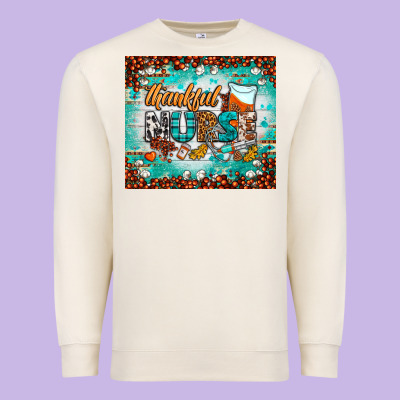 Thankful Nurse Fall Tumbler Premium Sweatshirt Designed By Bundleandbundleshop