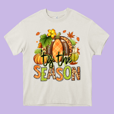 Heavy Core Tee Tis' the season Fall American Football