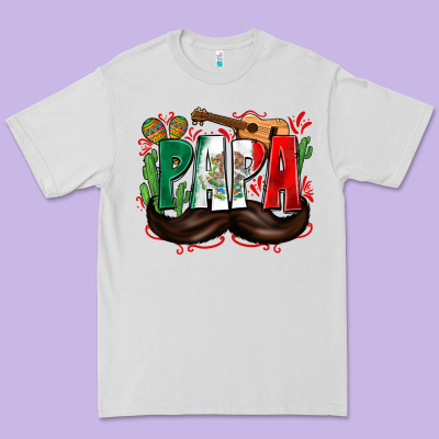 Papa Mexico Premium Tee Designed By Zillion Design Studio