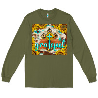 Army Green grateful cross Long Sleeve Tee - BarkalooDesign