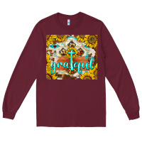 Burgundy grateful cross Long Sleeve Tee - BarkalooDesign