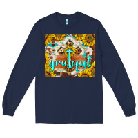 Navy grateful cross Long Sleeve Tee - BarkalooDesign